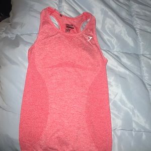 Gymshark "Sherbet pink marl" flex workout tank top